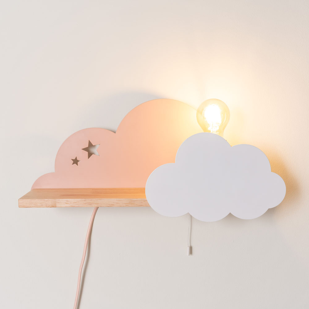 ValueLights Cloud Children's LED Shelf Lamp Image 6