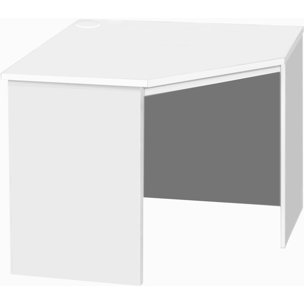 R White Cabinets Corner Computer Desk White Image 2