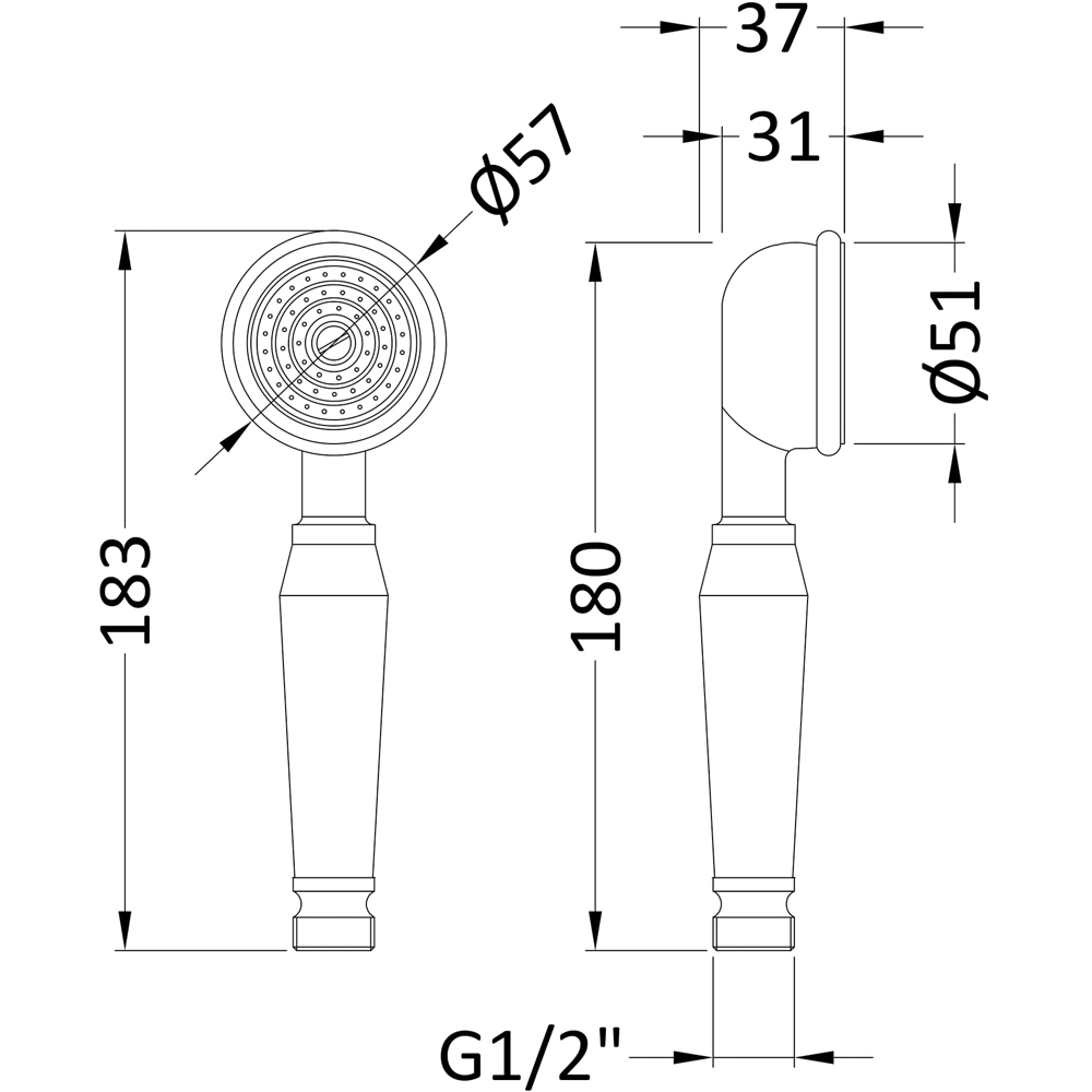 Nuie Small Traditional Handset Image 2
