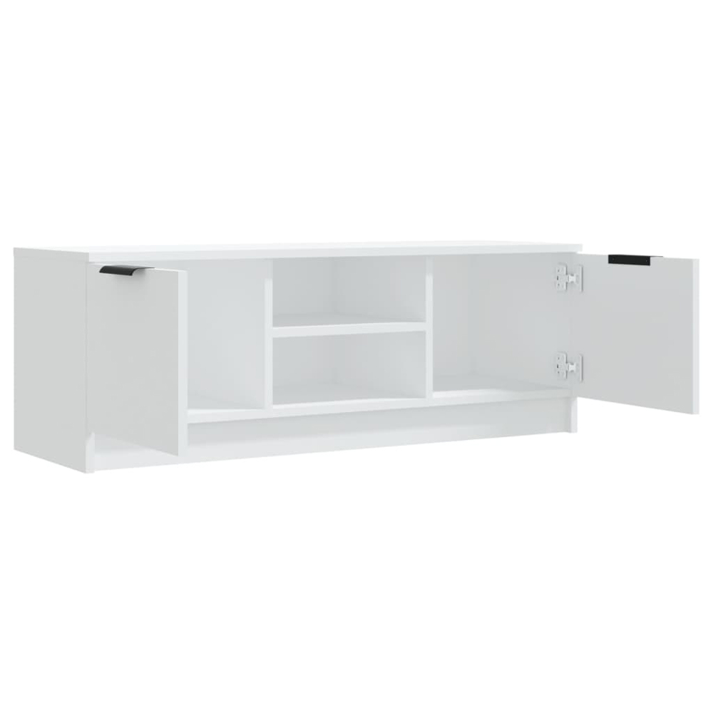 vidaXL 2 Door 2 Shelf White TV Cabinet Image 4