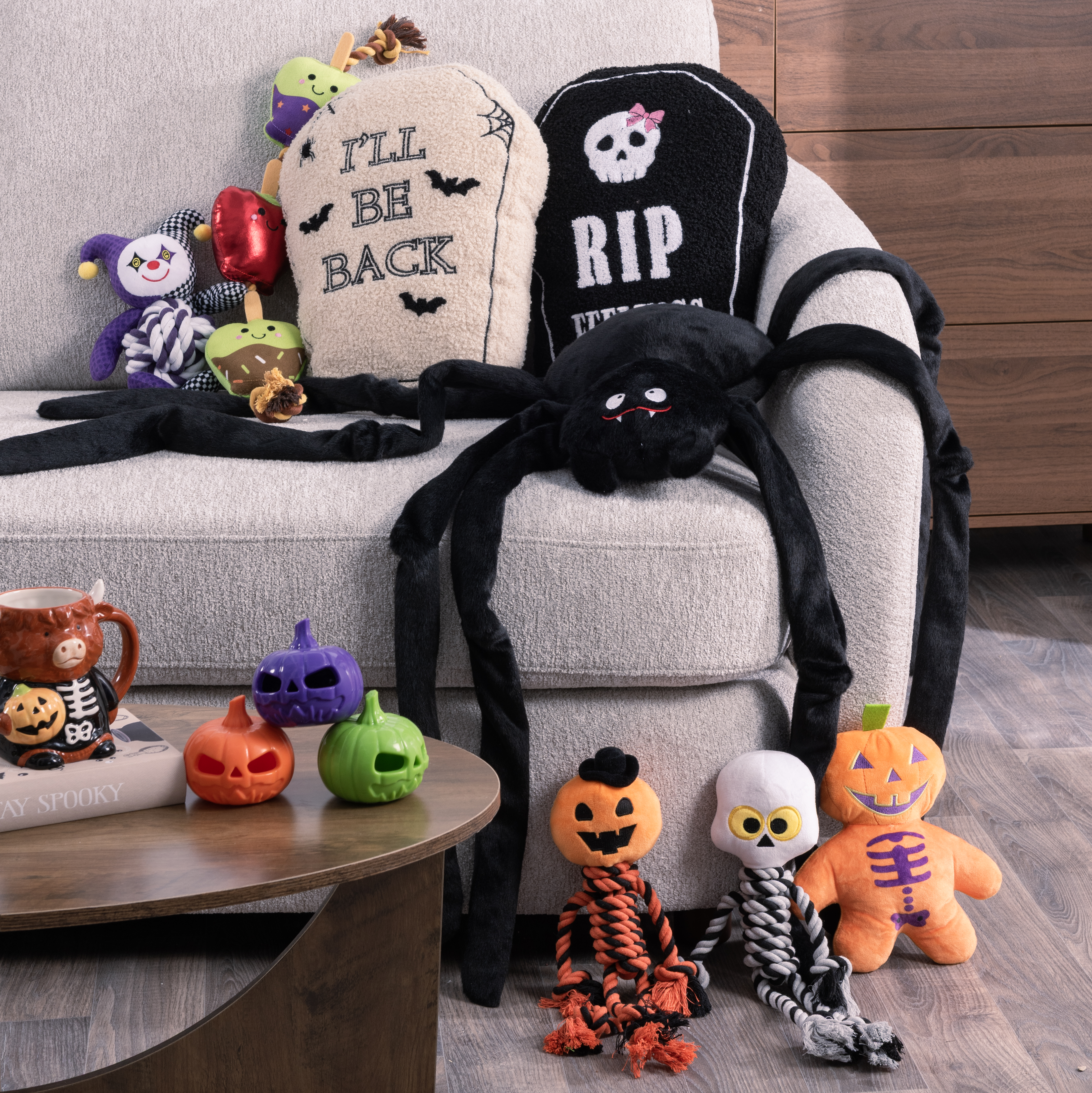 Tangled Tummy Monster Plush Dog Toy Image 3