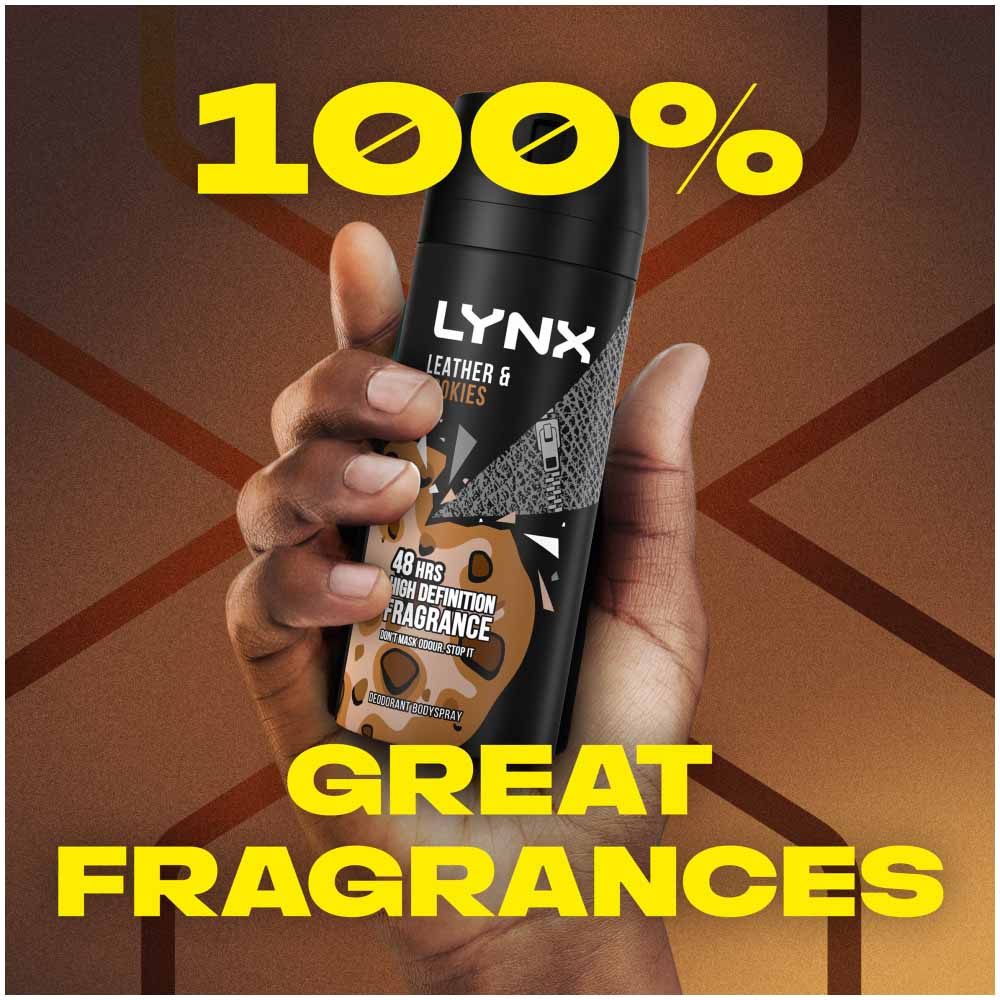 Lynx Body Spray Leather and Cookies 150ml Image 9
