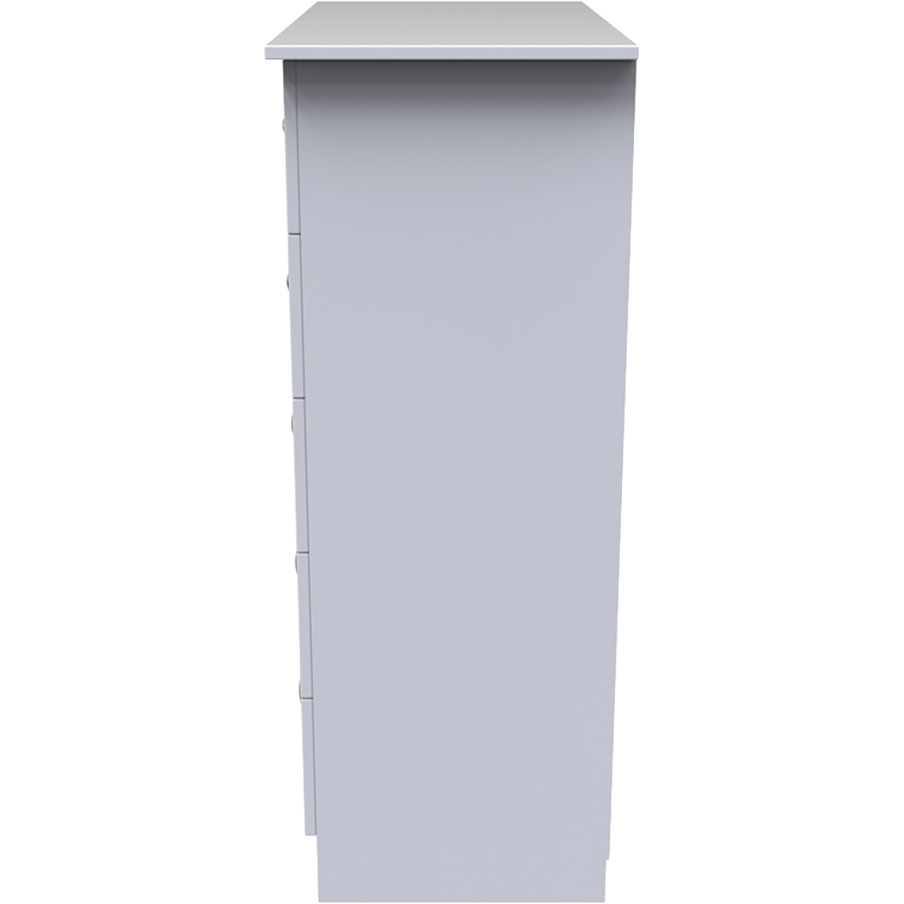 Crowndale Avon 5 Drawer Matt White Chest of Drawers Ready Assembled Image 3