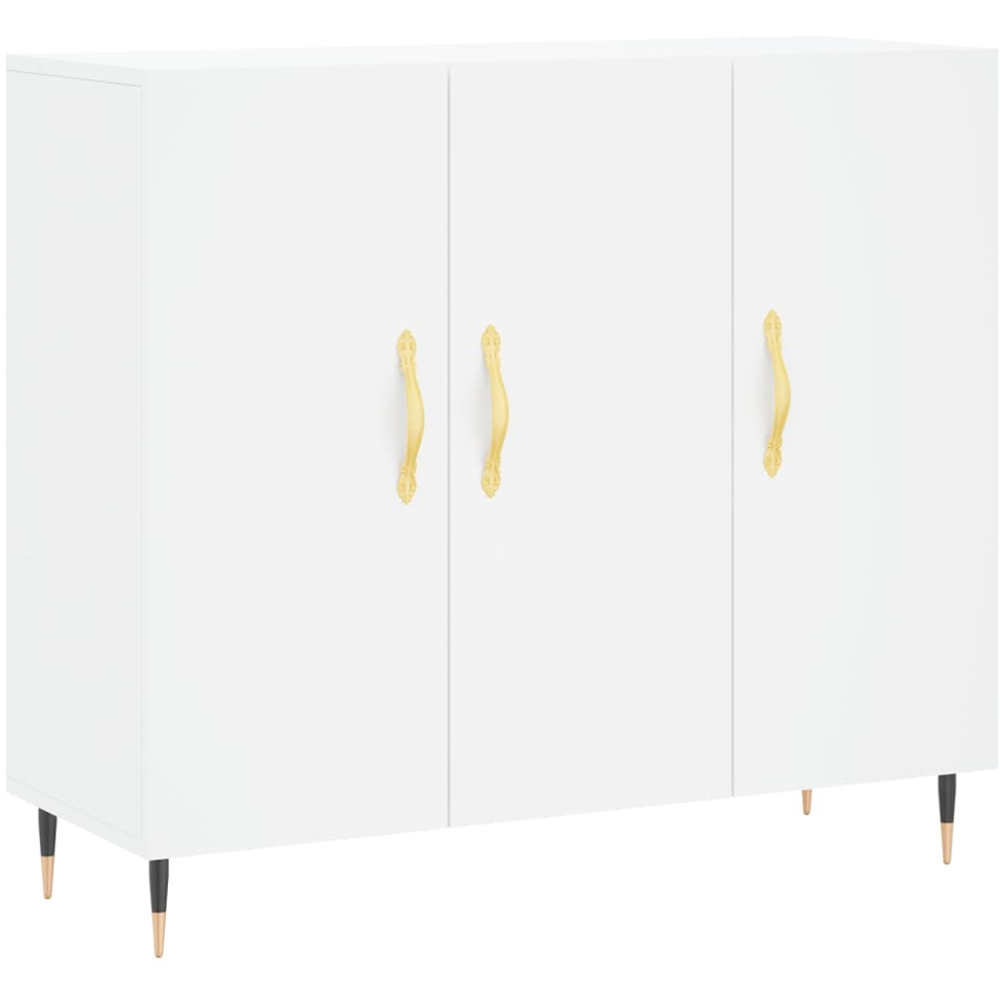 vidaXL 3 Door White Sideboard Image 2