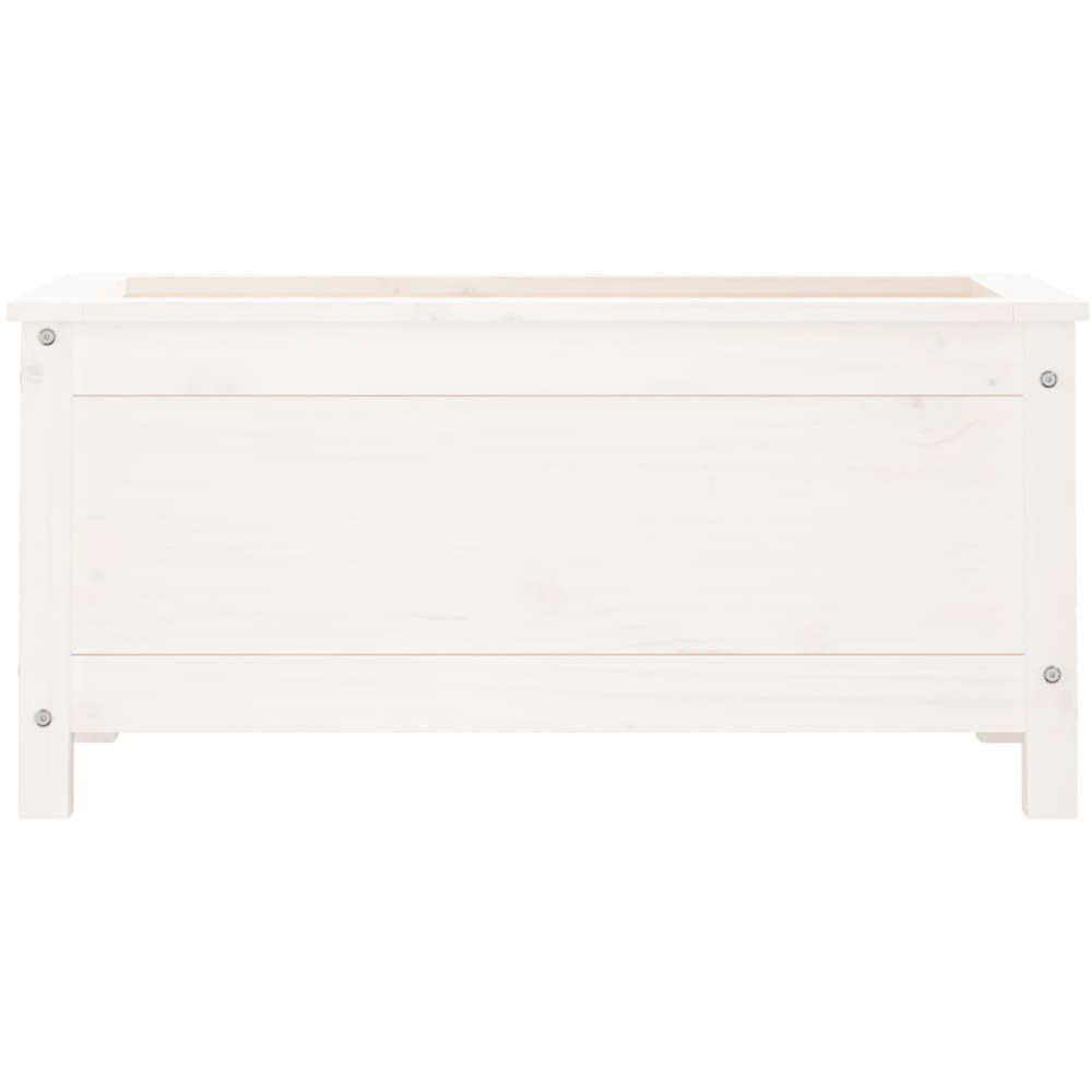 vidaXL White Wooden Garden Planter 82.5 x 40 x 39cm Image 4