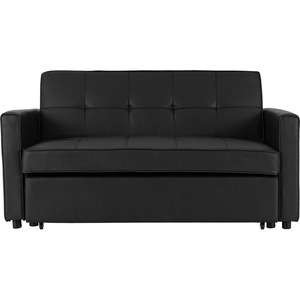 Seconique Astoria Double Sleeper Black PU Sofa Bed Image 7
