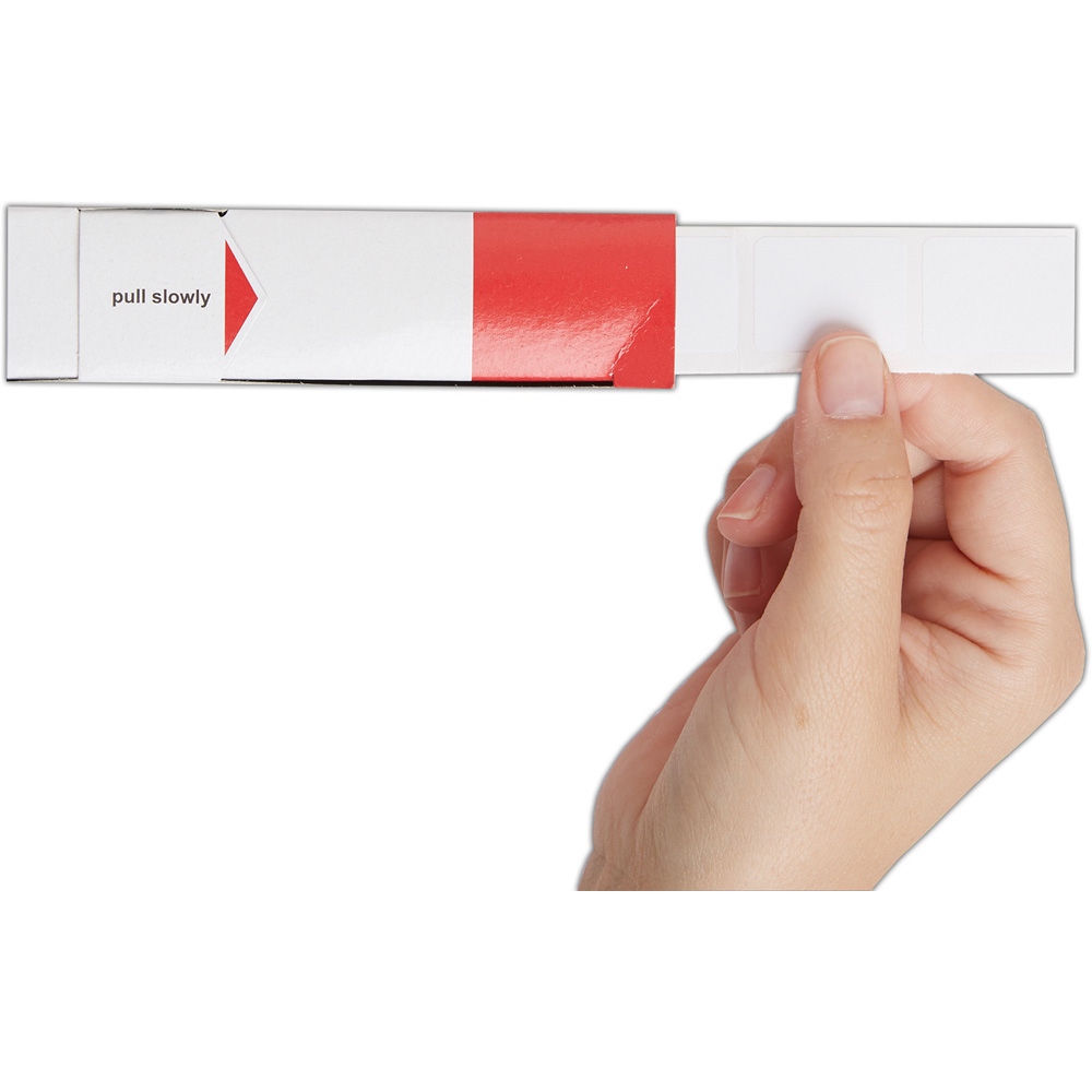 Blick White Rectangular Self Adhesive Label in Dispenser 19 x 25mm 1200 Pack Image 5
