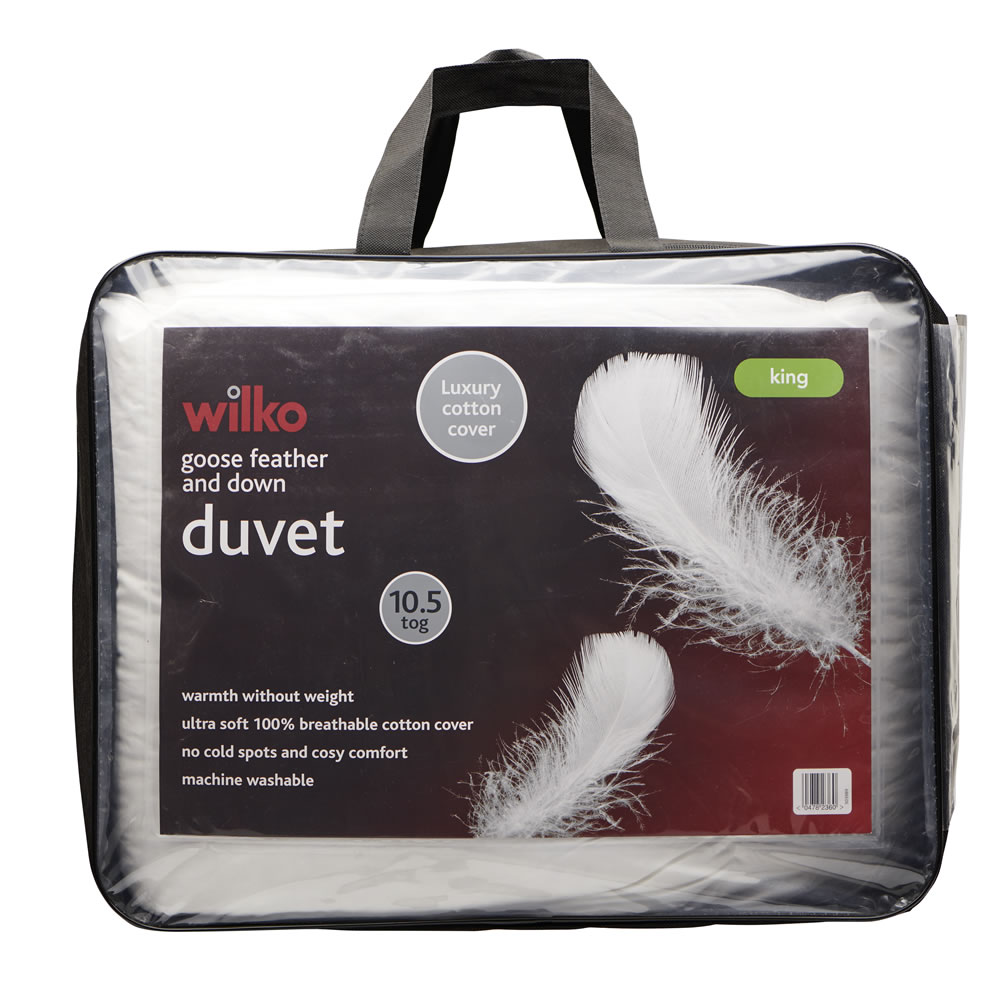 Wilko Goose Feather and Down 10.5 Tog King Duvet Image 5