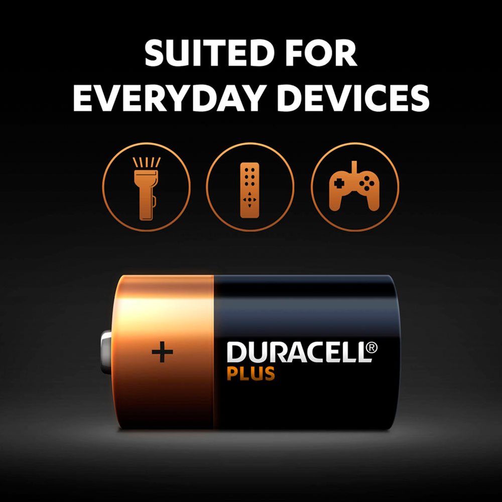 Duracell Plus C 2 Pack Batteries Image 5