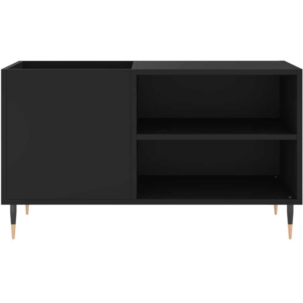 vidaXL 2 Shelf Black Record Cabinet Image 4