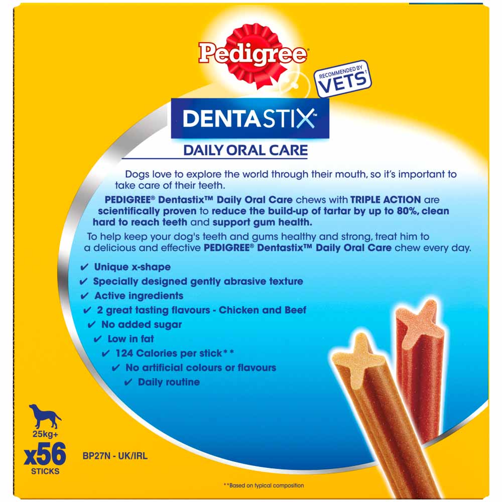 Pedigree 56 pack Dentastix Daily Dental Chews Large Dog Treats Image 2