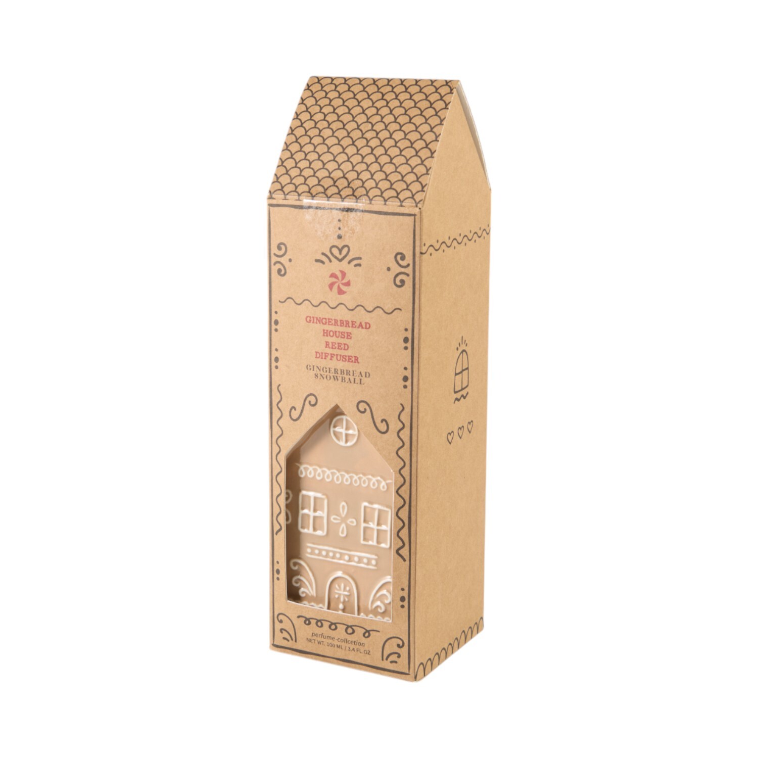 Gingerbread House Reed Diffuser Brown Image 3