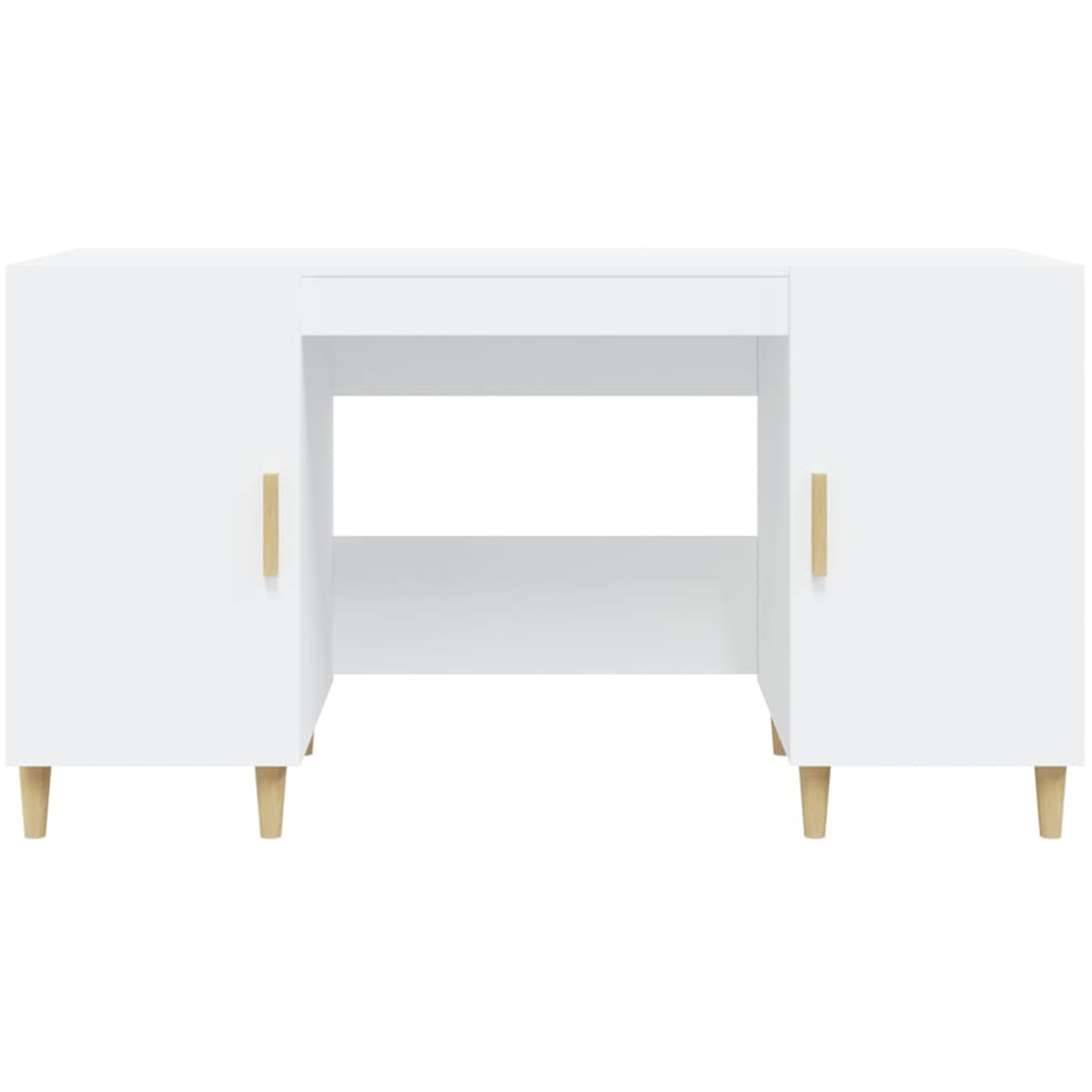vidaXL 2 Door Computer Desk White Image 5