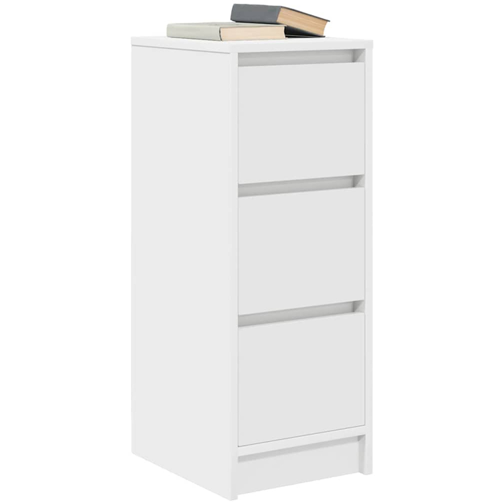vidaXL 3 Drawer White Sideboard Image 4