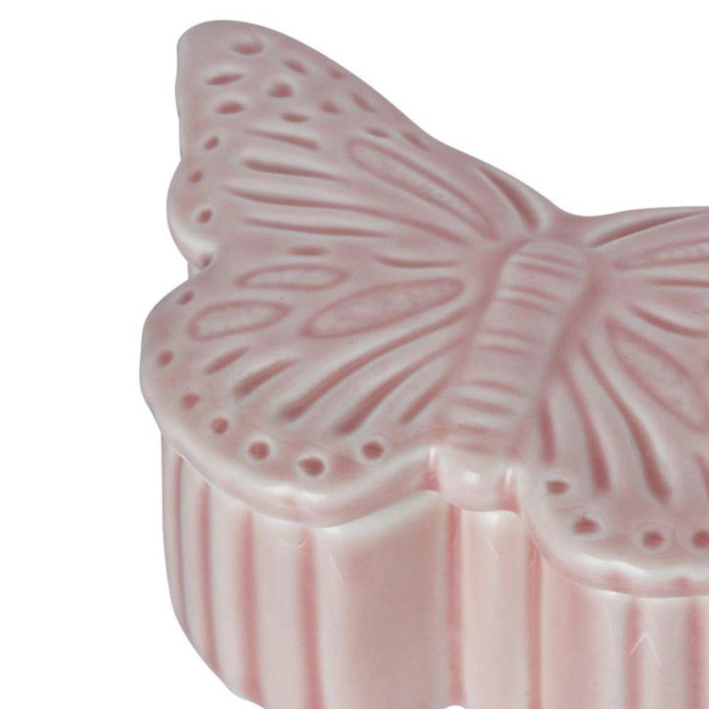 Wilko Pink Butterfly Trinket Dish Image 5