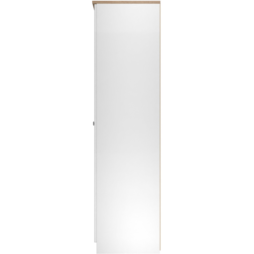 Crowndale Sussex 6 Door 2 Drawer White Ash and Bardolino Oak Tall Mirror Wardrobe Ready Assembled Image 7