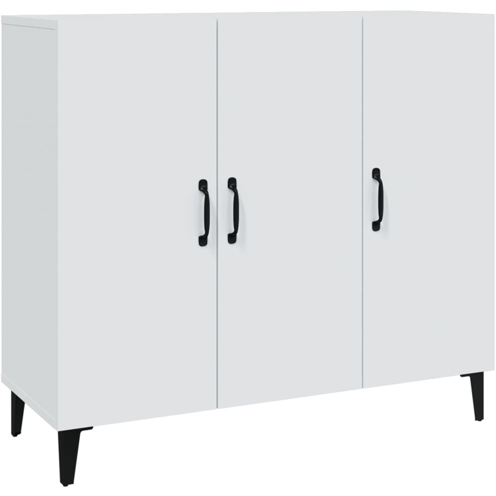 vidaXL 3 Door White Sideboard Image 2