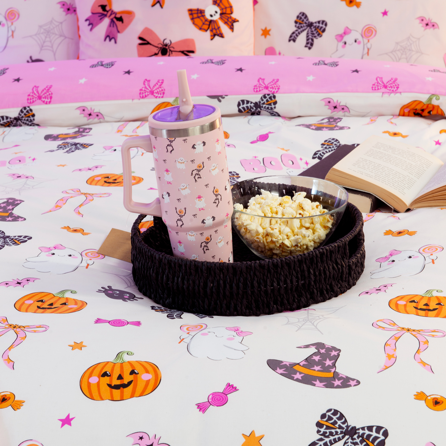 Halloween Tumbler with Handle and Straw Image 2