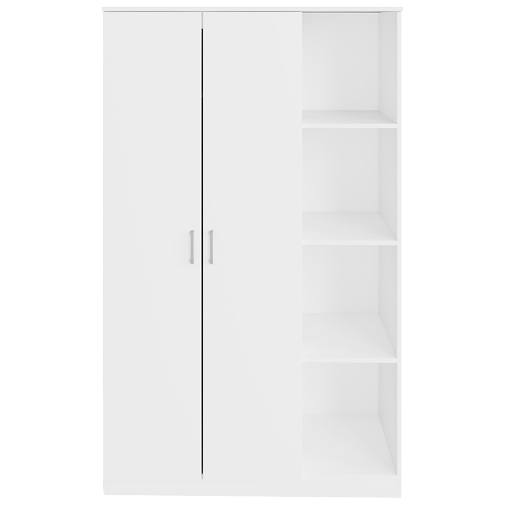GFW Bailey 2 Door 4 Shelf White Wardrobe Image 5