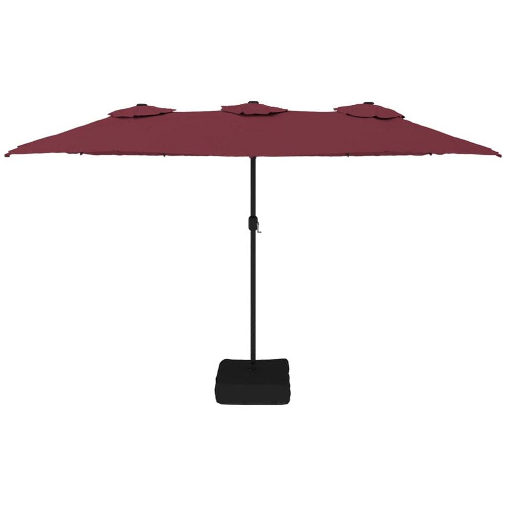 vidaXL Red LED Double Head Parasol 4.5 x 2.6m Image 3