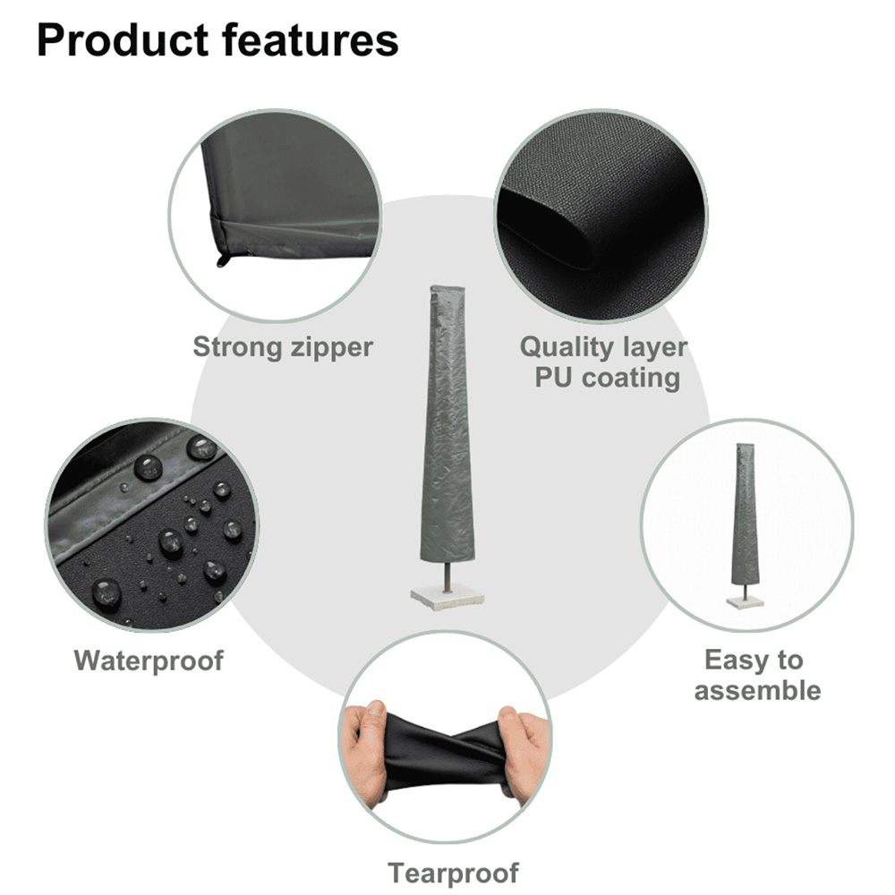 Home Source Duracover Large Parasol Cover Image 4