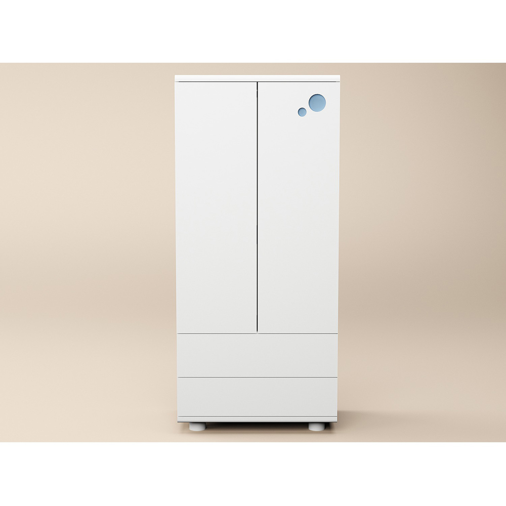 Flair Livana 2 Door 2 Drawer White Wardrobe Image 2
