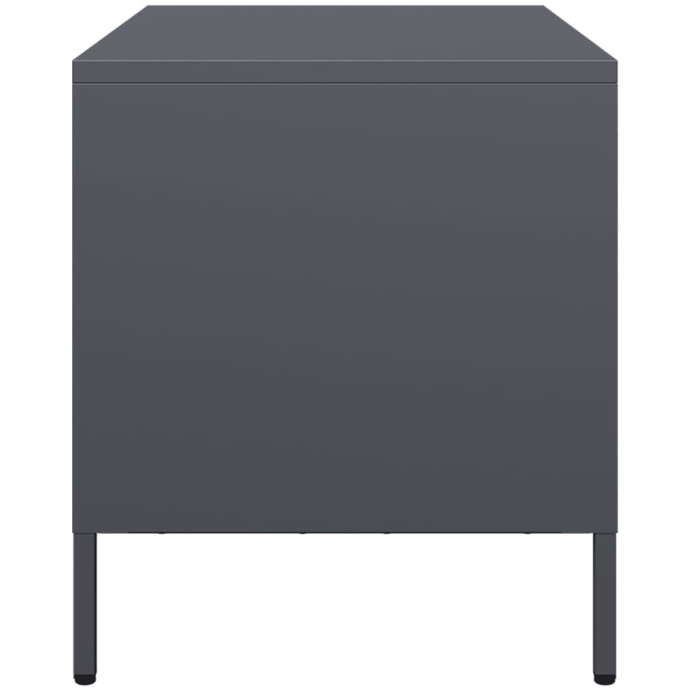 vidaXL 2 Drawer Anthracite Cold-Rolled Steel TV Cabinet Image 6