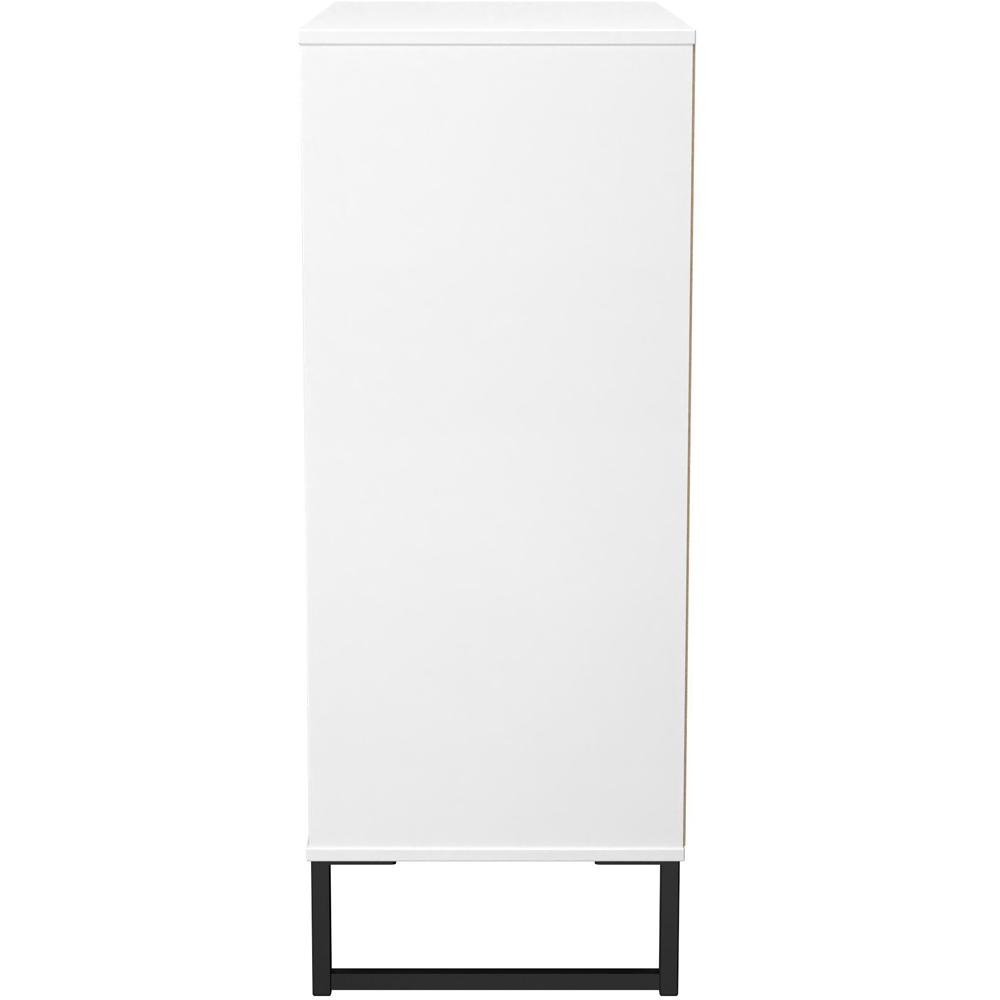 Crowndale Fluted 5 Drawer Duck and White Matt Chest of Drawers Ready Assembled Image 3