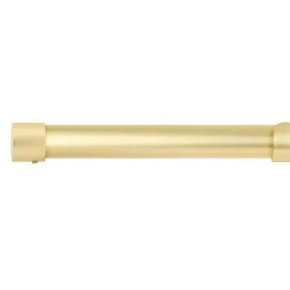 New Edge Blinds Fenton 160-300cm Extendable Gold Eyelet Metal Curtain Pole Set Image 1