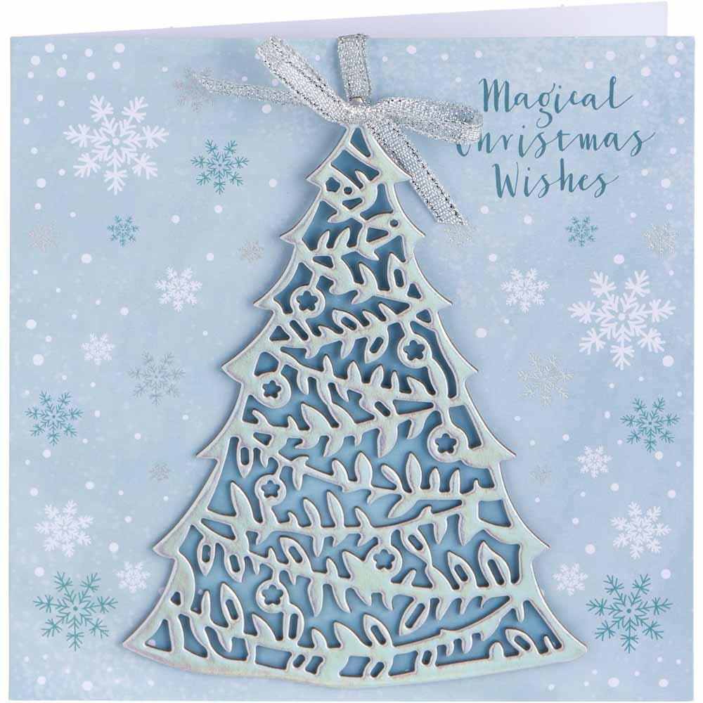 Wilko Hanging Tree Christmas Cards 6 Pack Image 2