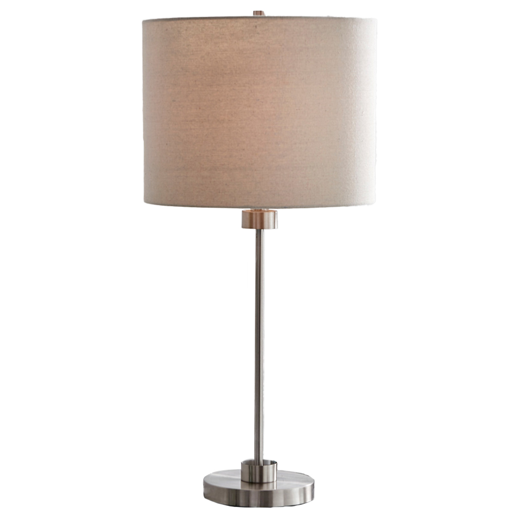 Furniturebox Emerald Grey and Silver Table Lamp Image 1