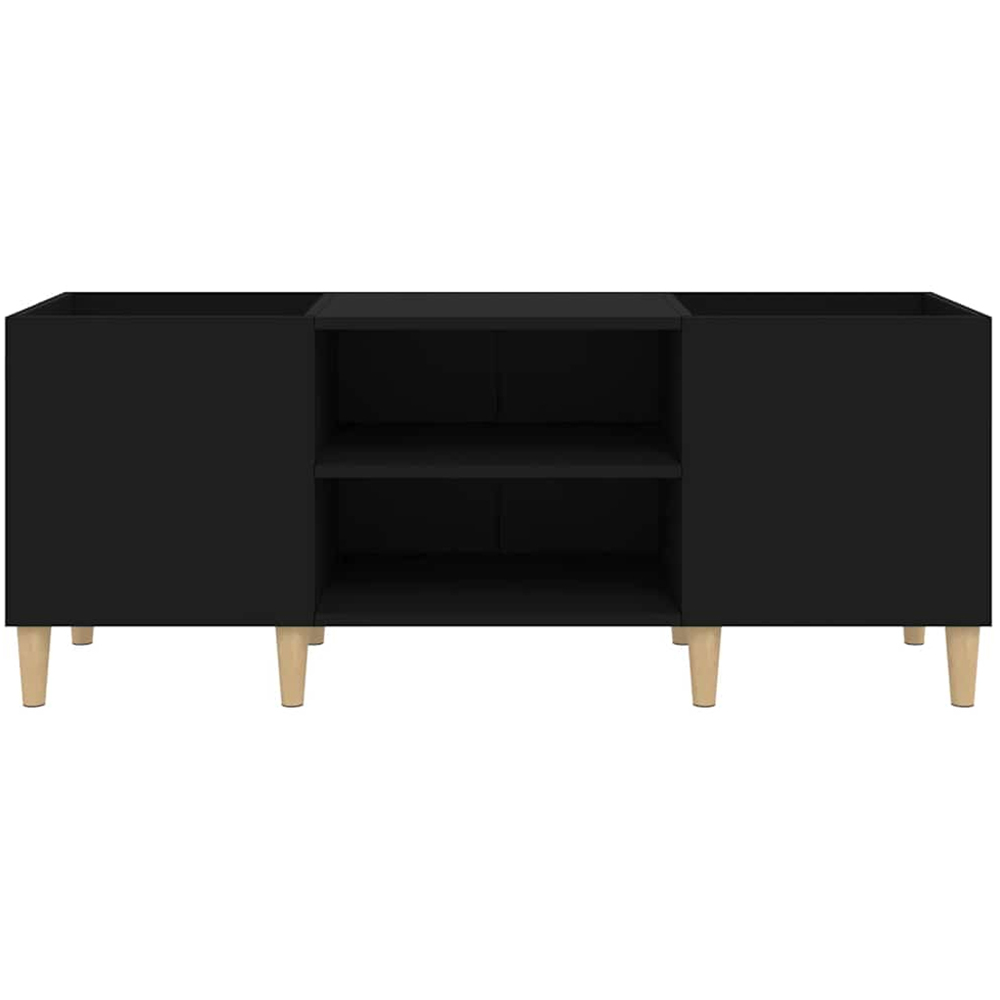 vidaXL 2 Shelf Black Record Cabinet Image 4