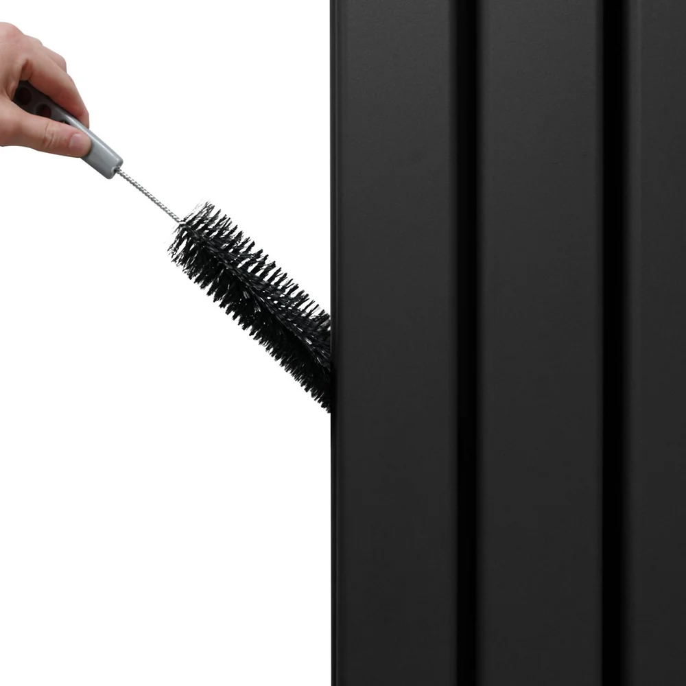 Monster Shop 8092BTU Black Flat Panel Mirror Radiator with Valves 1800 x 565mm Image 5