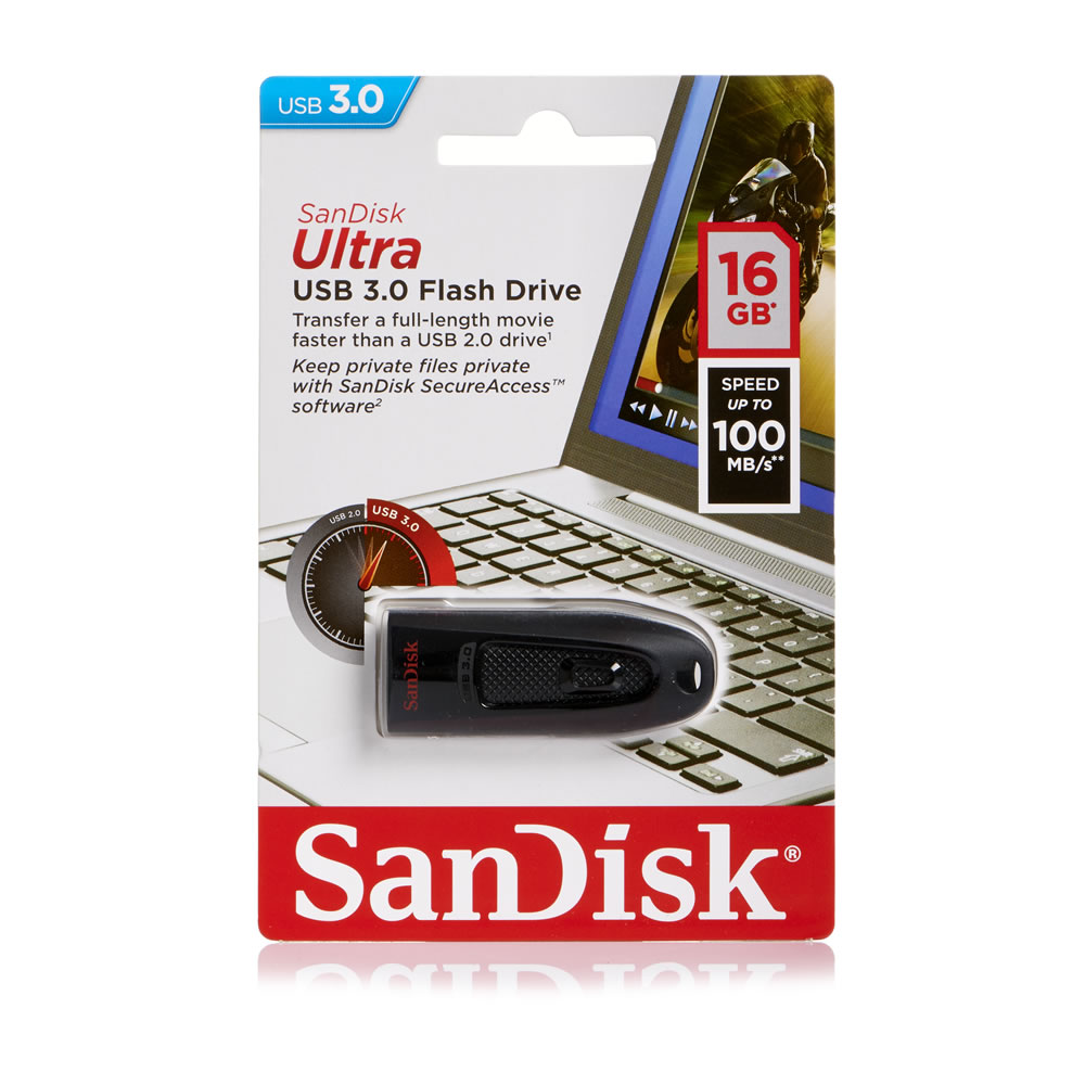 SanDisk 16GB Ultra USB 3.0 Flash Drive Image