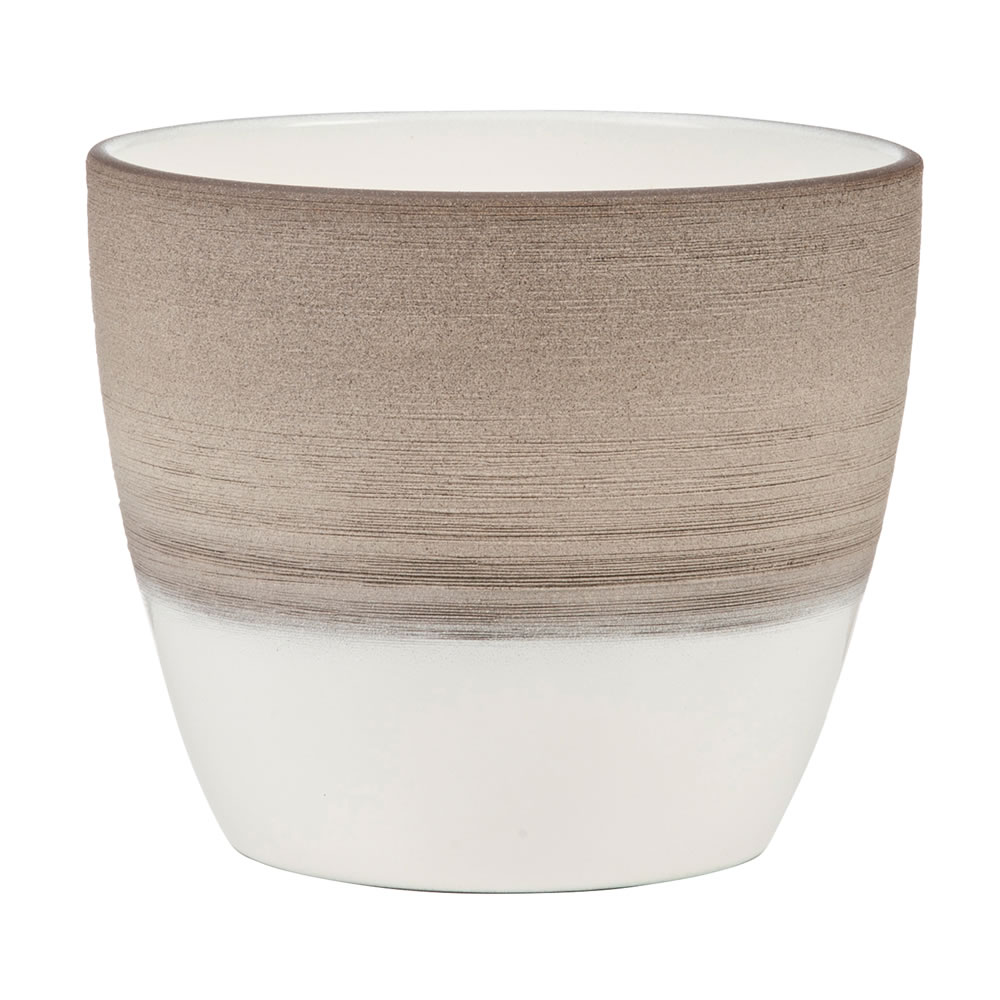 Scheurich Indoor Plant Pot Espresso Cream 14cm Image