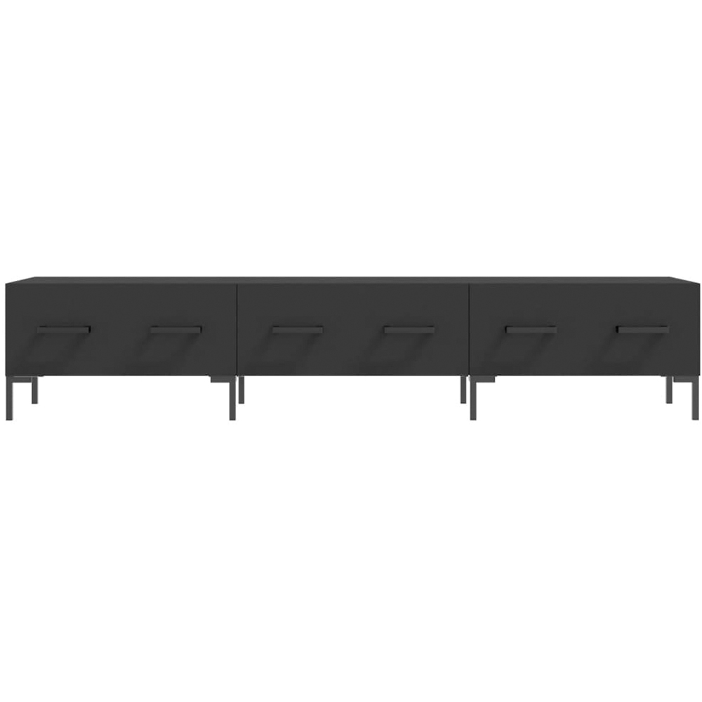vidaXL 3 Drawer Black Modern TV Cabinet Image 5