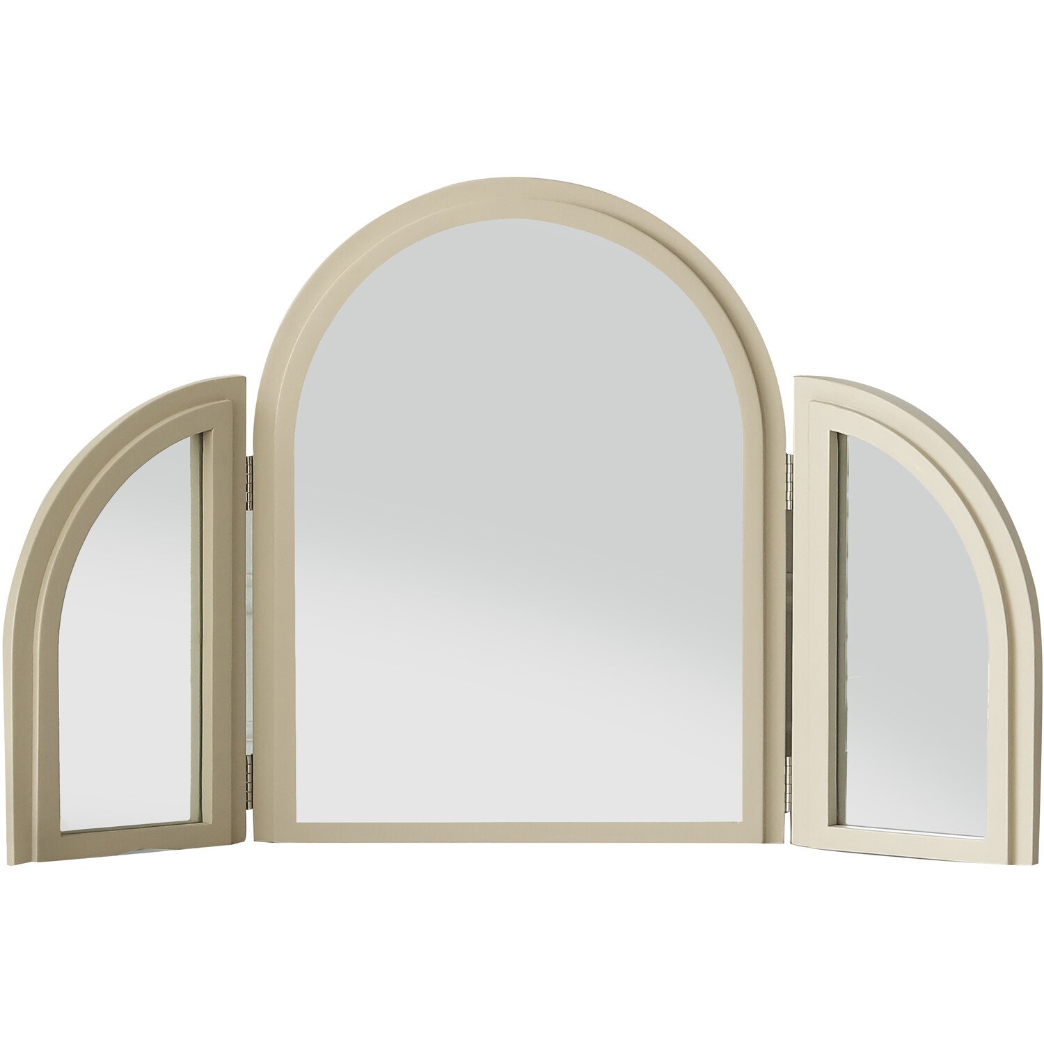 Evie Ridged Arch Dressing Table MirrorWhite Image 1