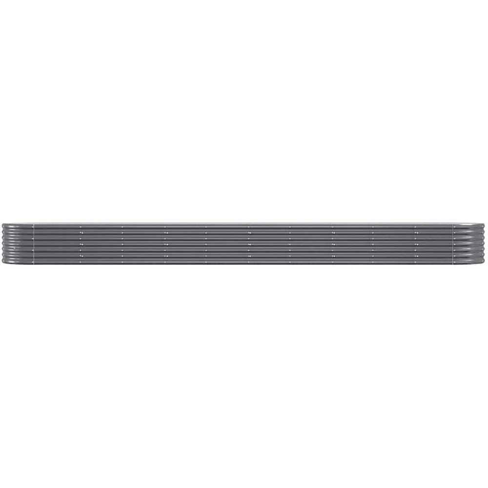 vidaXL Anthracite Galvanised Steel Oval Extra Long Raised Garden Bed 440 x 80 x 36cm Image 2