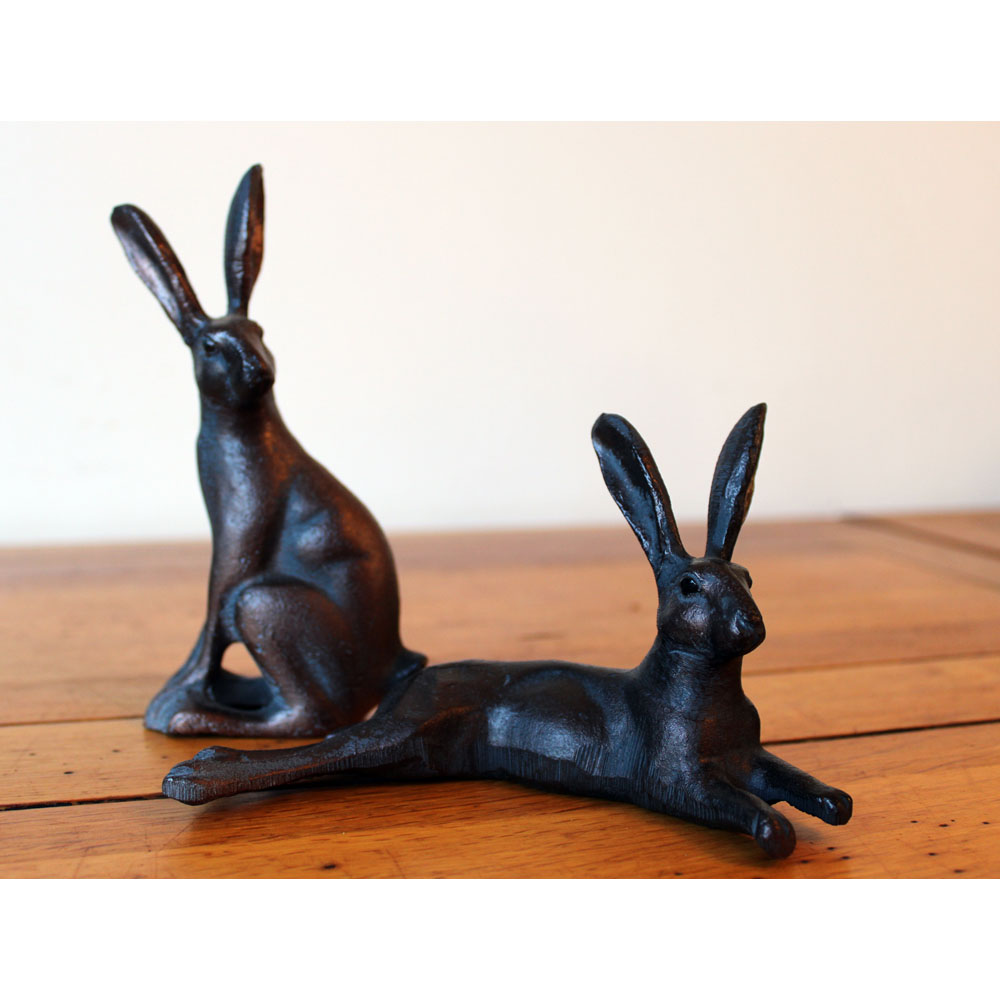 Inspirational Gifting Laying Hare Polystone Resin Garden Ornament Small Image 6