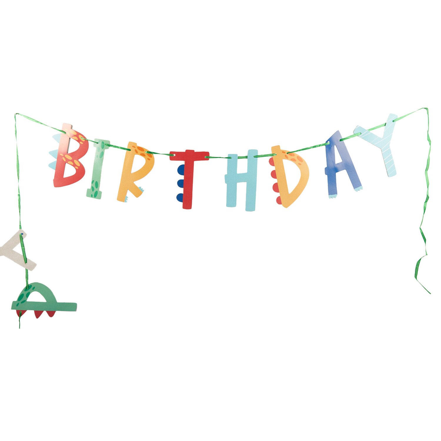 Dinosaur Party Letter Banner - Multicolour Image 4