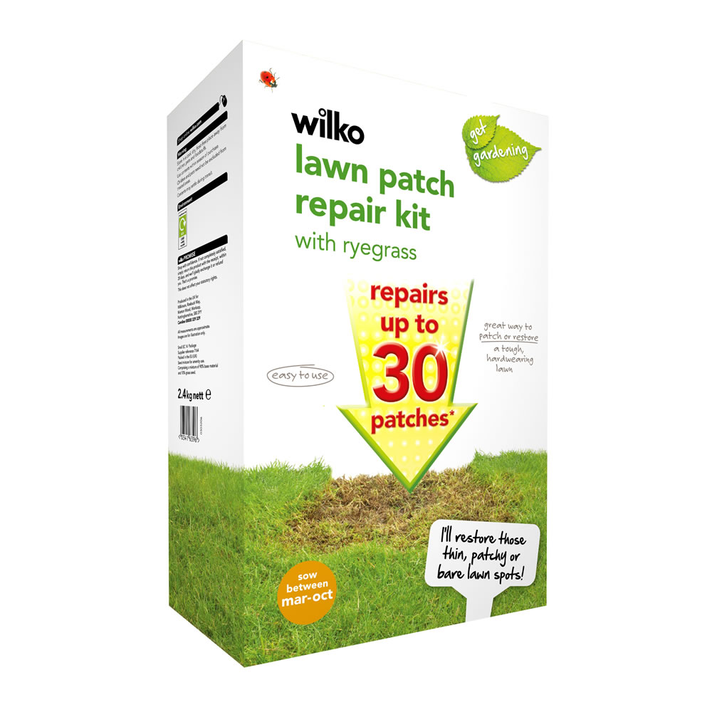 Wilko Lawn Patch Repair Kit with Ryegrass 2.4kg