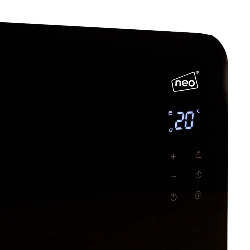 Neo Black Wi-Fi Electric Tempered Glass Panel Heater Image 4