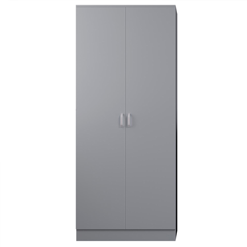 FWStyle Tunis 2 Door Matt Grey Wardrobe Image 3