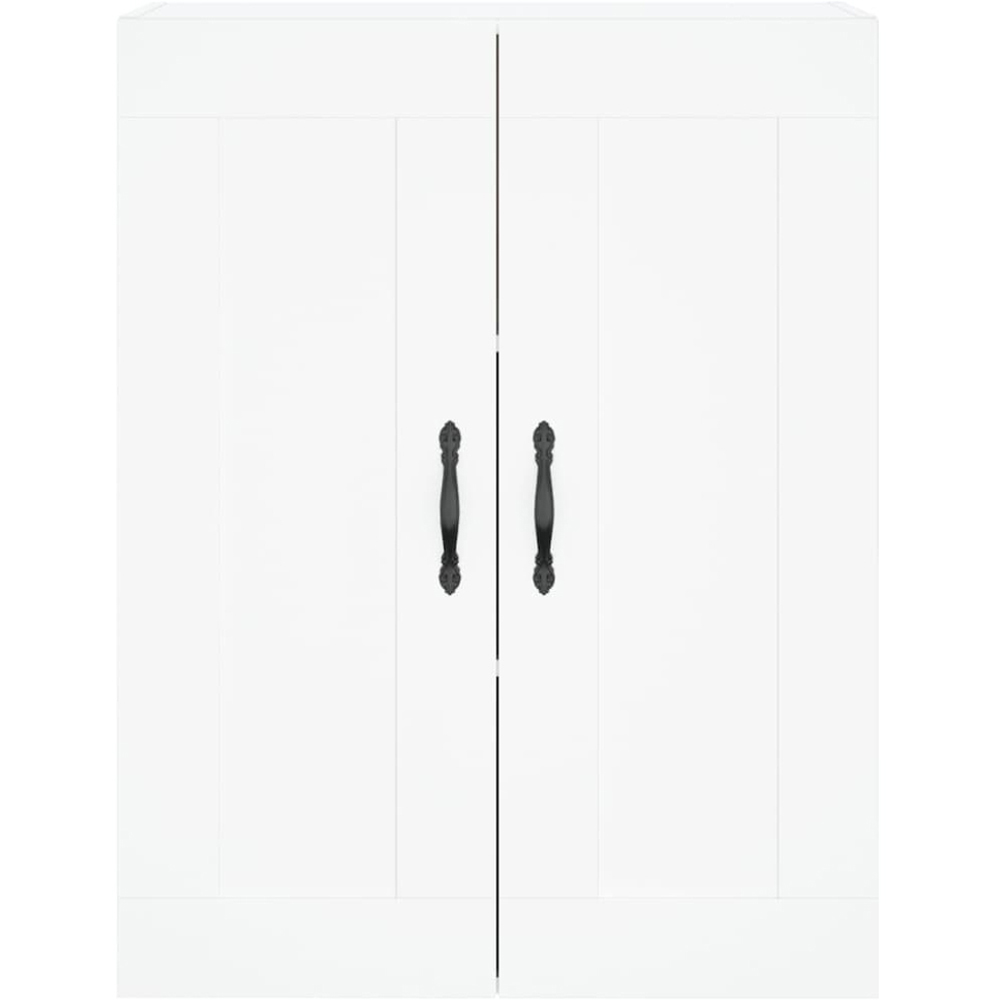 vidaXL 3 Door 3 Drawer White Highboard with Black Handles Image 6