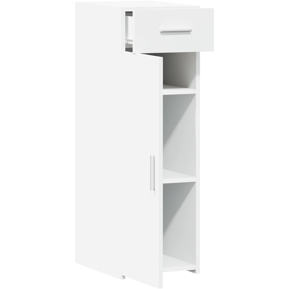 vidaXL Single Door Single Drawer White Sideboard Image 8