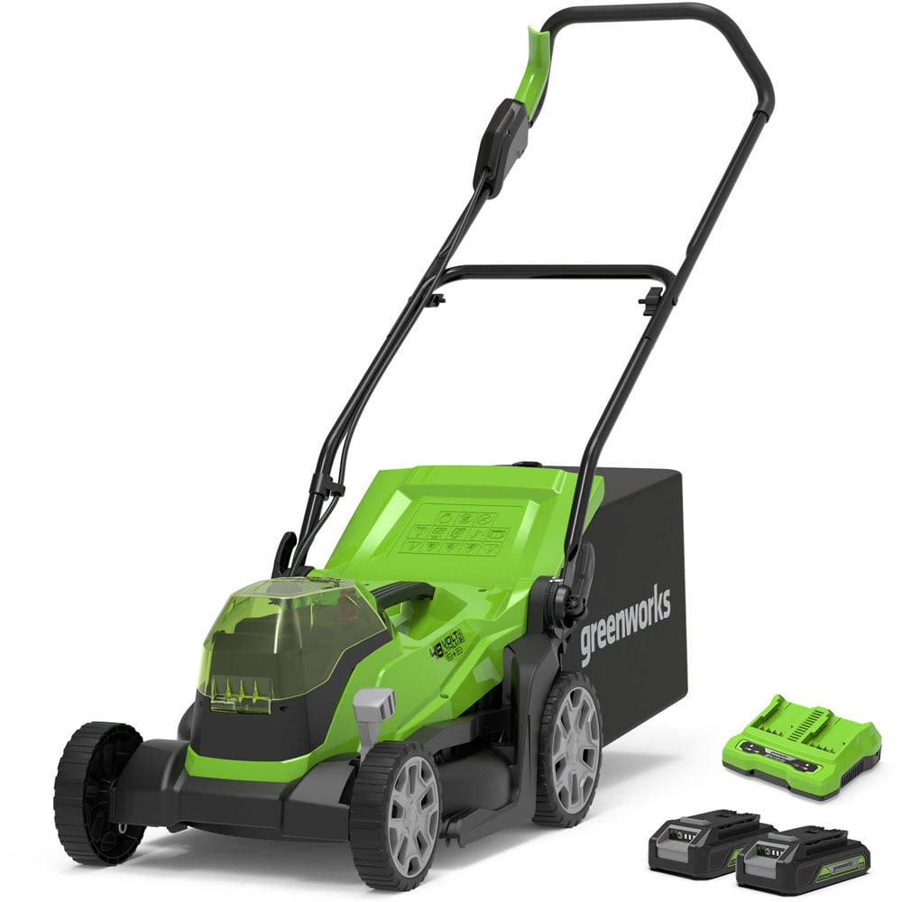 Greenworks 24V Cordless 36cm Lawnmower Kit Image 1