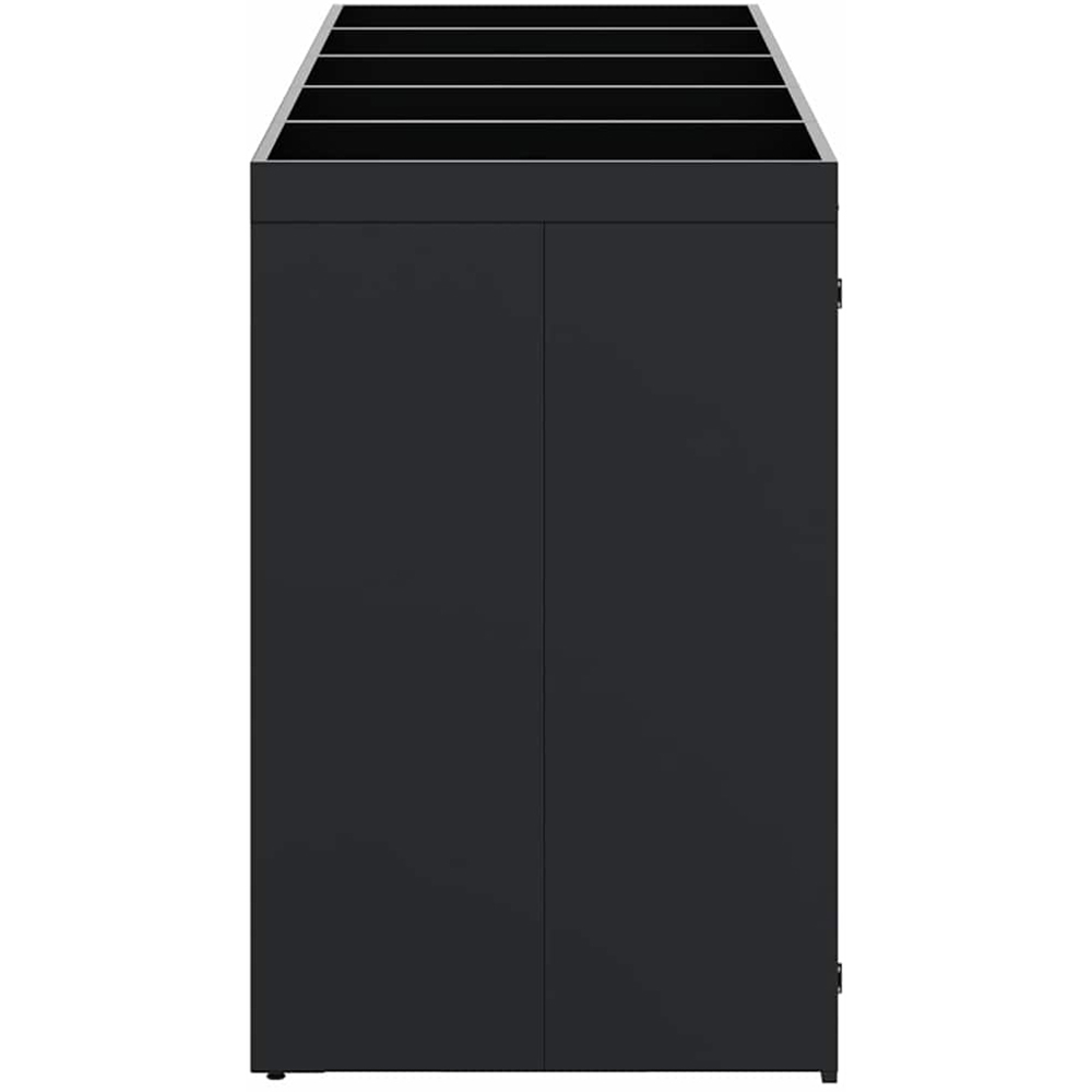 vidaXL Black 5 Wheelie Bin Storage Shed with Planter Roof Image 5