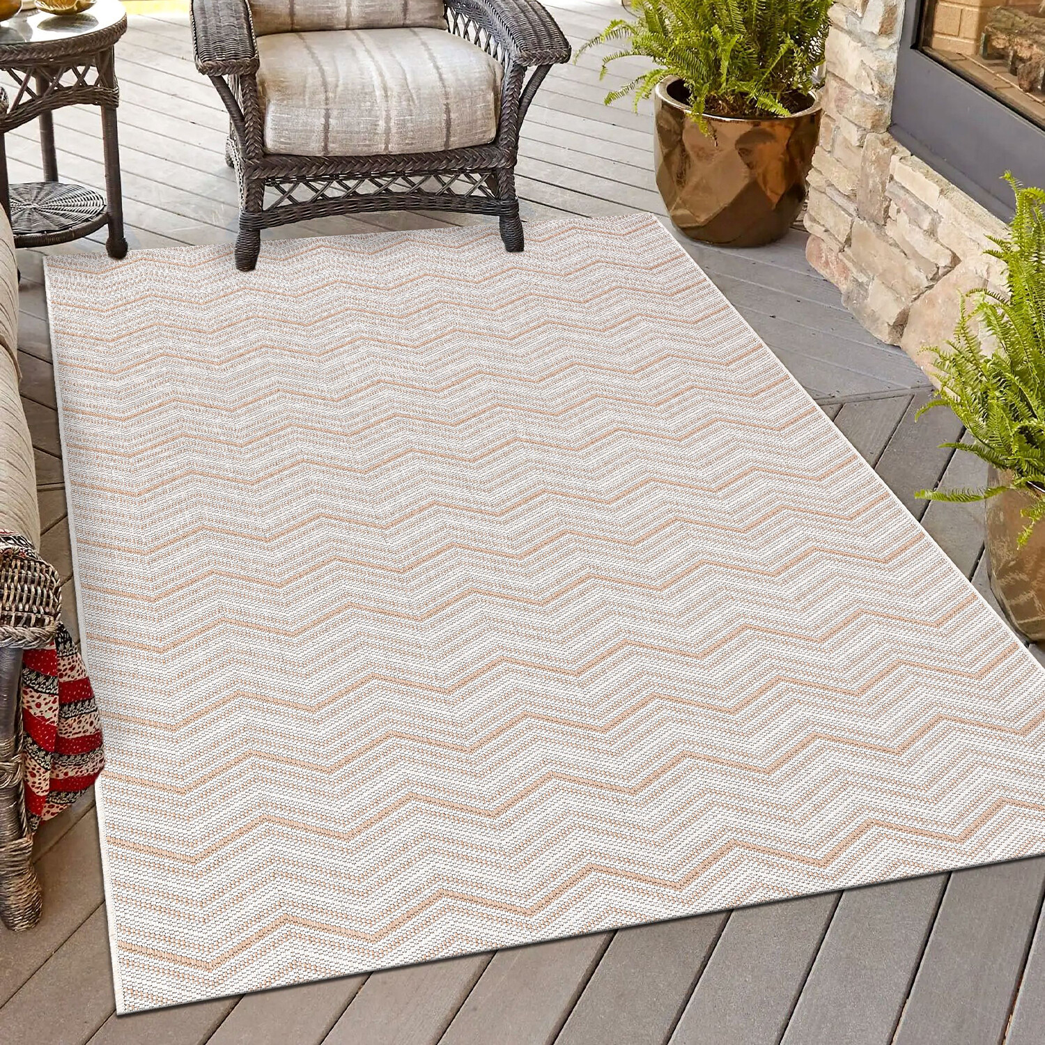 New York Zig Zag Rug - Natural / 120cm Image 2