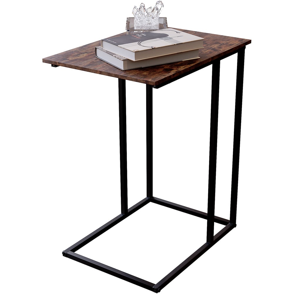 Vida Designs Brooklyn Dark Wood Side Table Image 2