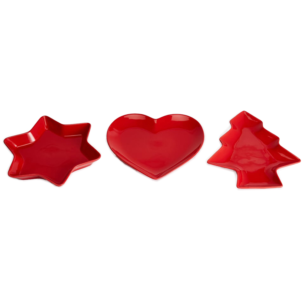 Waterside Red Christmas 3 Piece Serving Set Image 1